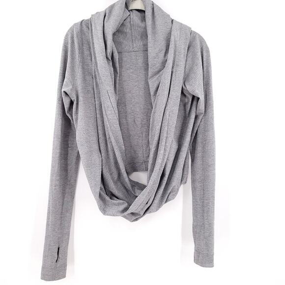 Lululemon Heather Gray Iconic Wrap Sweatshirt Medium EUC - Picture 1 of 11